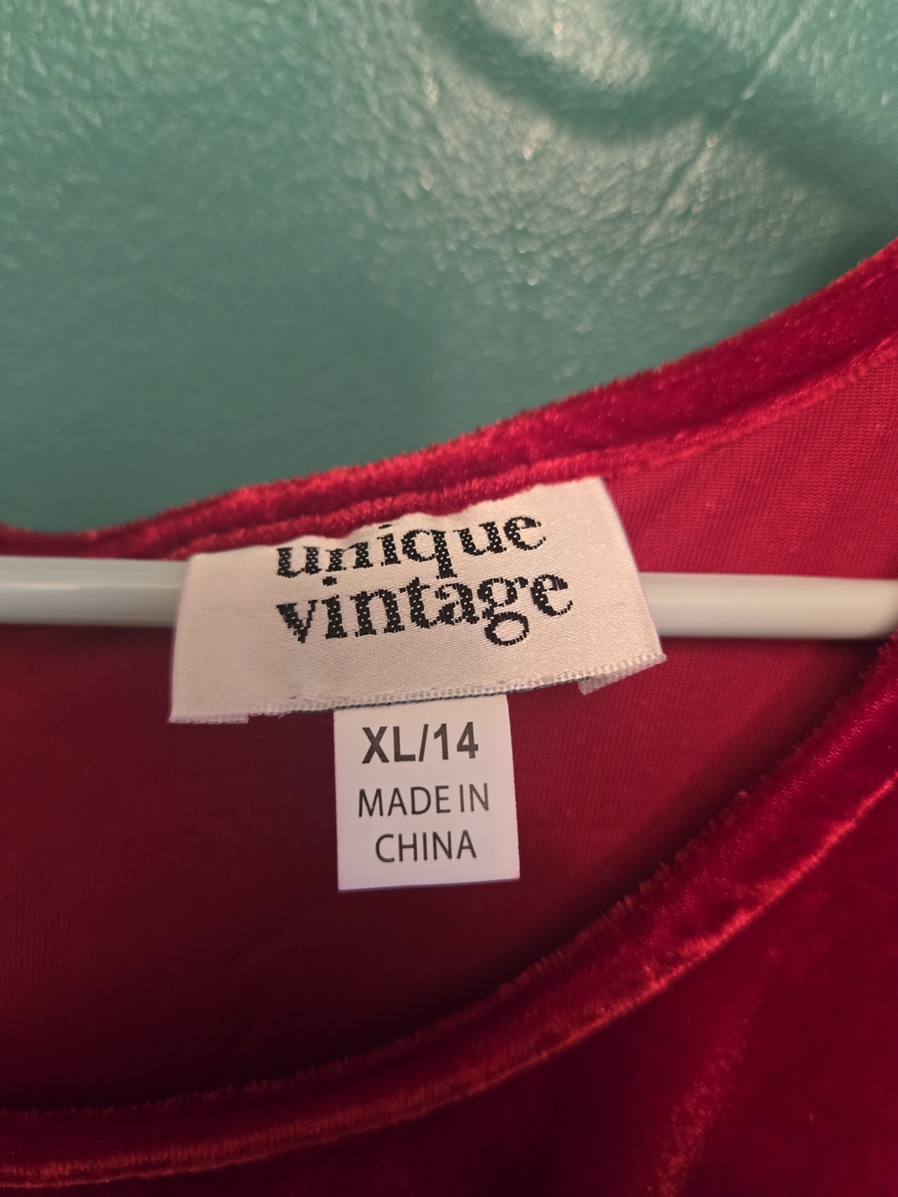 Unique Vintage Vibrant Pink Velvet Midi Dress - Picture 4 of 5